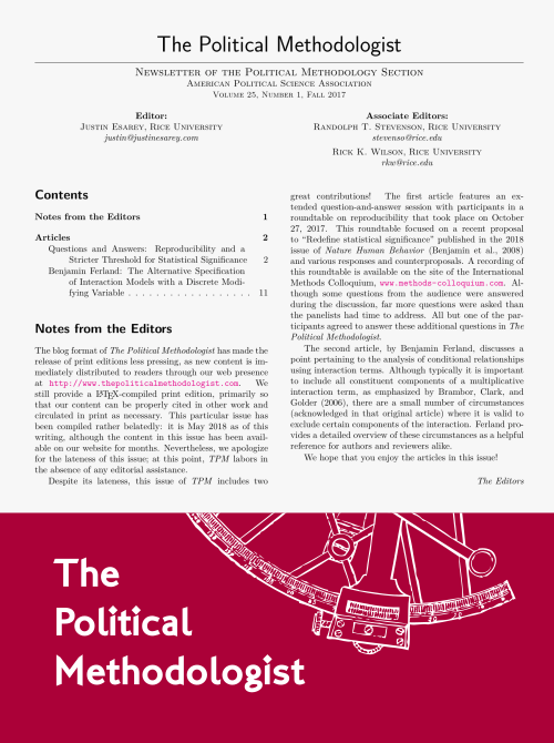 The Political Methodologist